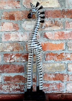 Drevená zebra, 60 cm