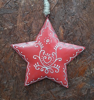 Vianočná hviezda s ornamentom