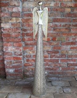 Kovový anjel s trumpetou, 116cm